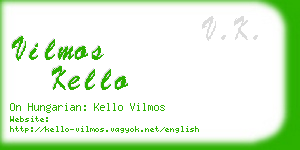 vilmos kello business card